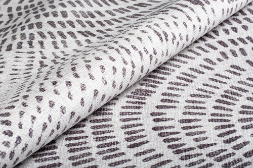 Digital Print Area Rug – Cotton Geometric Pattern White Circle Carpet