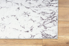 Modern Cotton Area Rug - Washable Non Slip White Soft Microfiber Carpet