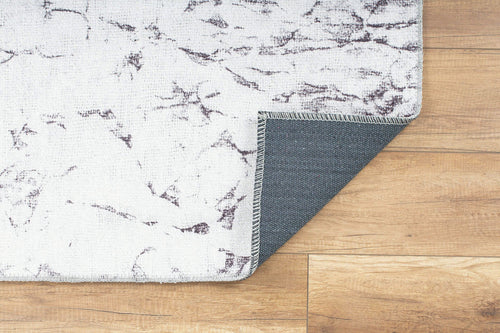 Modern Cotton Area Rug - Washable Non Slip White Soft Microfiber Carpet