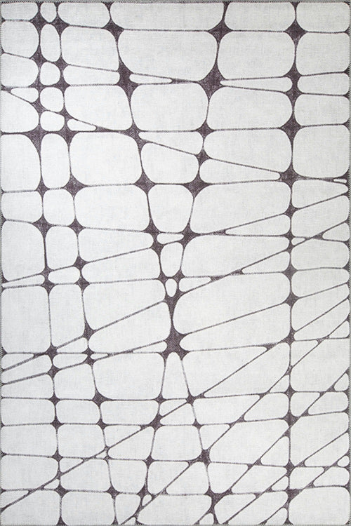 Digital Print Area Rug – Washable Non Slip Cotton Geometric Pattern Rug for Living Room