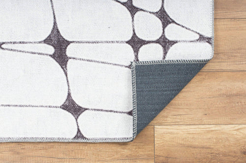 Digital Print Area Rug – Washable Non Slip Cotton Geometric Pattern Rug for Living Room