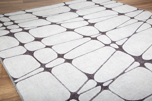 Digital Print Area Rug – Washable Non Slip Cotton Geometric Pattern Rug for Living Room