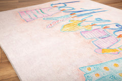 White Cotton Area Rug - Washable Non Slip Soft Microfiber Rug with Thick Plush