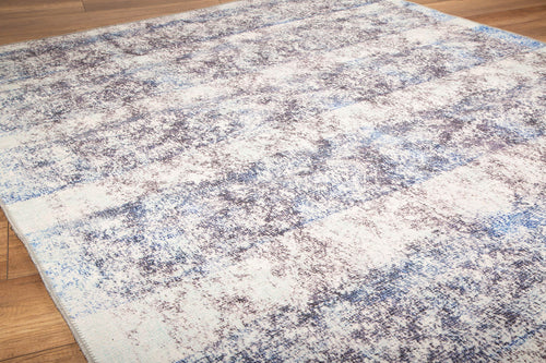 Modern Cotton Area Rug - Washable Non Slip White Soft Microfiber Carpet