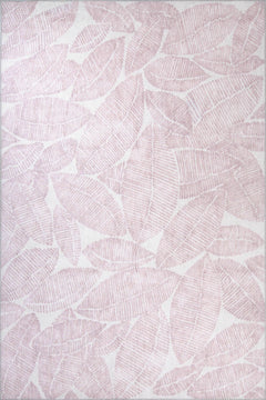 Digital Print Area Rug – White Floral Cotton Floral Design Carpet with Washable Non Slip