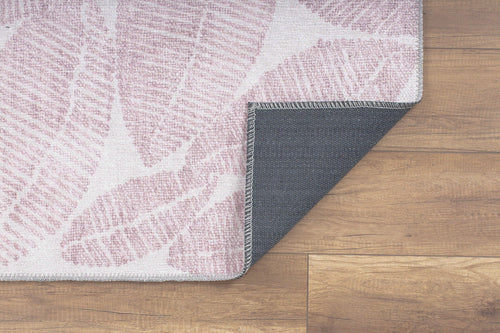 Digital Print Area Rug – White Floral Cotton Floral Design Carpet with Washable Non Slip