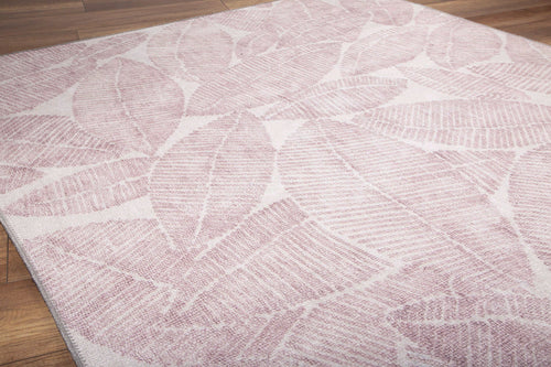 Digital Print Area Rug – White Floral Cotton Floral Design Carpet with Washable Non Slip