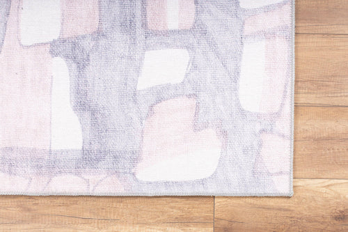 Modern Cotton Area Rug - Grey Washable Non Slip Microfiber Carpet for Living Room