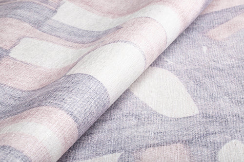 Modern Cotton Area Rug - Grey Washable Non Slip Microfiber Carpet for Living Room