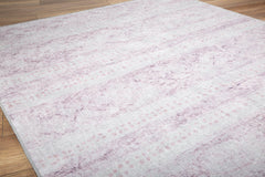 Pink Striped Area Rug | Soft Microfiber Carpet | Washable Non Slip Floor Covering