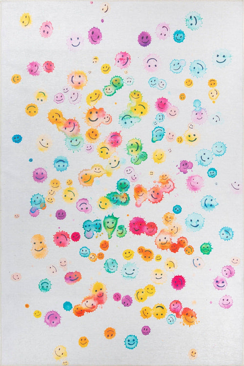 Kids Digital Print Rug – Washable Non Slip White Cotton Soft Microfiber Carpet