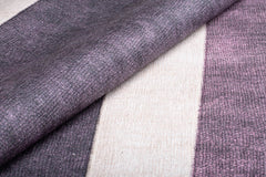 Purple Geometric Area Rug - Washable Non Slip Cotton Area Rug with Soft Microfiber