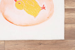 Kids Digital Print Rug – Washable Non Slip Yellow Polyester Yarn Soft Microfiber Carpet