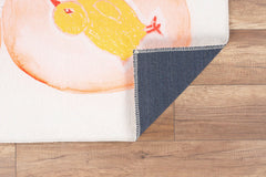 Kids Digital Print Rug – Washable Non Slip Yellow Polyester Yarn Soft Microfiber Carpet