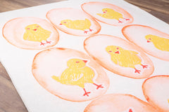 Kids Digital Print Rug – Washable Non Slip Yellow Polyester Yarn Soft Microfiber Carpet