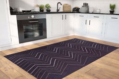 Purple Geometric Area Rug – Washable Non Slip Cotton Area Carpet for Living Room