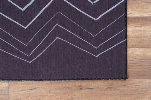 Purple Geometric Area Rug – Washable Non Slip Cotton Area Carpet for Living Room