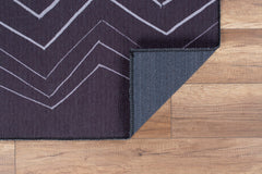 Purple Geometric Area Rug – Washable Non Slip Cotton Area Carpet for Living Room
