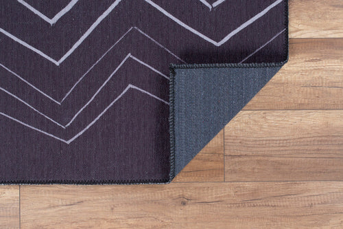 Purple Geometric Area Rug – Washable Non Slip Cotton Area Carpet for Living Room