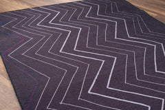 Purple Geometric Area Rug – Washable Non Slip Cotton Area Carpet for Living Room