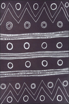 Chelles Purple Ethnic Cotton Digital Print Area Rug