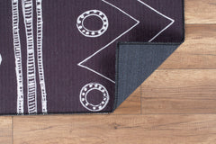 Chelles Purple Ethnic Cotton Digital Print Area Rug