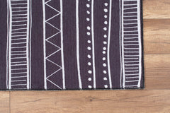 Ethnic Cotton Area Rug – Washable Non Slip Soft Microfiber Rug for Living Room