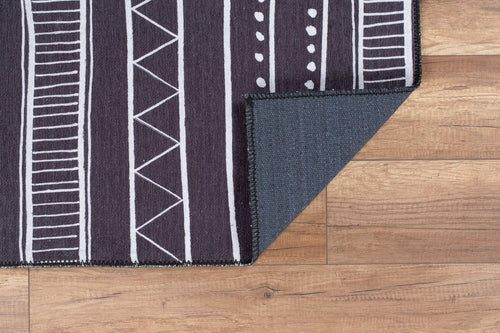 Ethnic Cotton Area Rug – Washable Non Slip Soft Microfiber Rug for Living Room