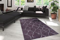 Digital Print Area Rug - Washable Non Slip Geometric Cotton Floor Rug