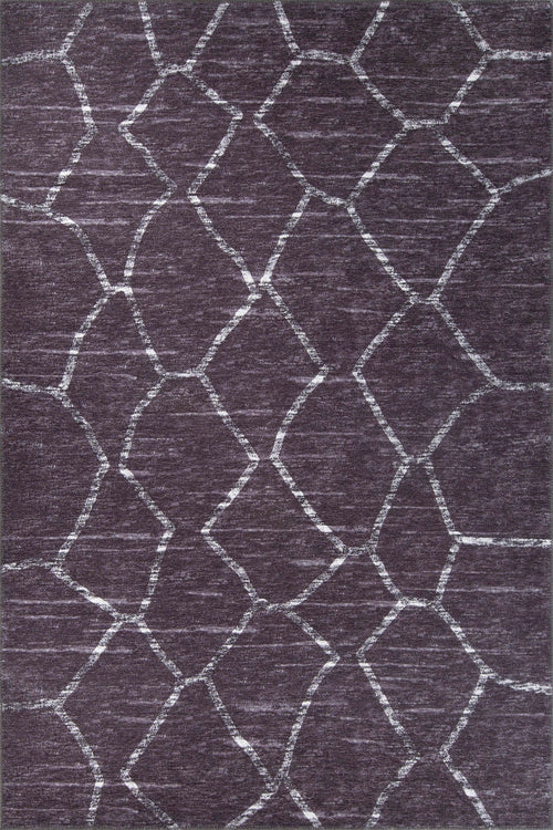 Digital Print Area Rug - Washable Non Slip Geometric Cotton Floor Rug