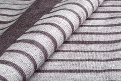 Black Striped Area Rug - Washable Non Slip Cotton Area Rug with Soft Microfiber