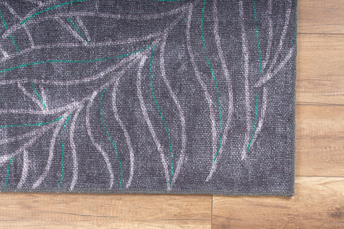 Digital Print Area Rug – Black Striped Cotton Soft Microfiber Carpet