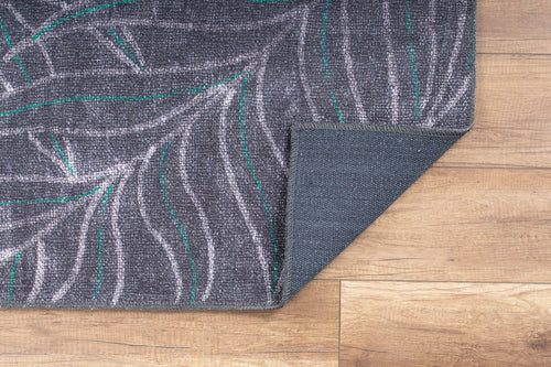 Digital Print Area Rug – Black Striped Cotton Soft Microfiber Carpet