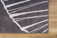 Washable Non Slip Digital Print Area Rug – Striped Cotton Microfiber Rug, Heavy Thick Carpet