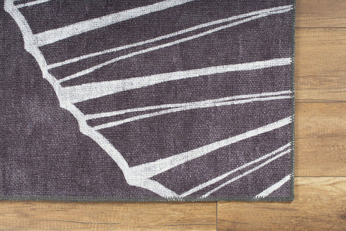 Washable Non Slip Digital Print Area Rug – Striped Cotton Microfiber Rug, Heavy Thick Carpet