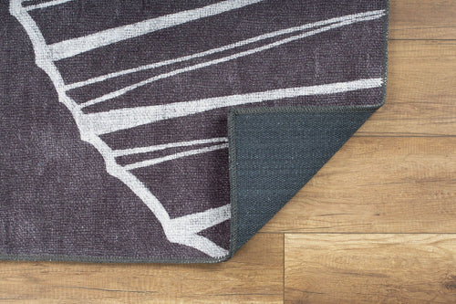 Washable Non Slip Digital Print Area Rug – Striped Cotton Microfiber Rug, Heavy Thick Carpet