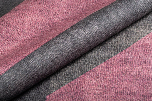 Black Geometric Area Rug - Washable Non Slip Cotton Soft Microfiber Carpet