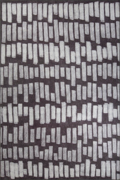 Black Striped Area Rug | Washable Non Slip Machine Woven Cotton Area Rug