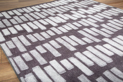 Black Striped Area Rug | Washable Non Slip Machine Woven Cotton Area Rug