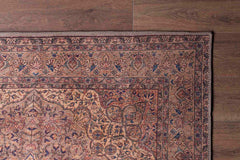 Digital Print Area Rug - Washable Non Slip Cotton Brown Medallion Carpet