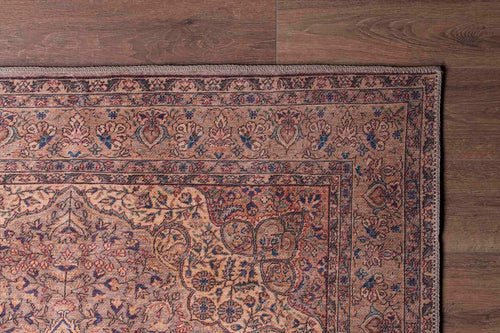 Digital Print Area Rug - Washable Non Slip Cotton Brown Medallion Carpet