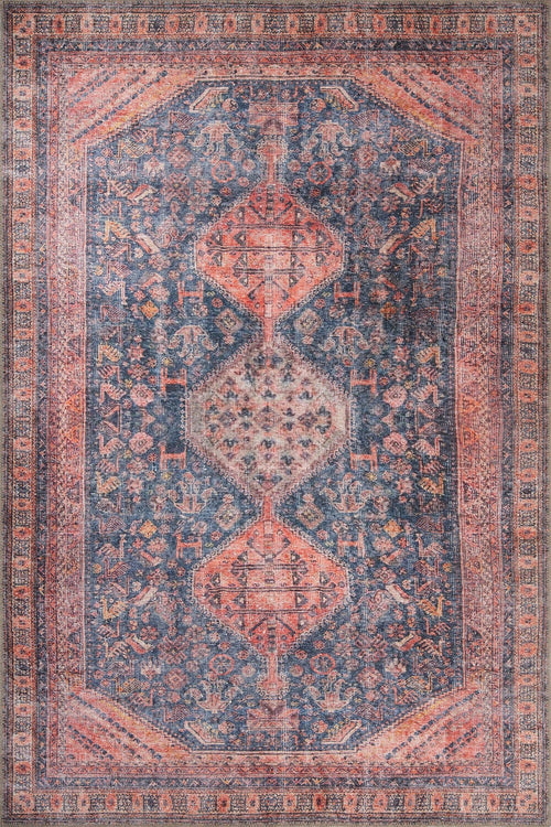 Tribal Cotton Area Rug – Washable Non Slip Soft Microfiber Rug for Living Room