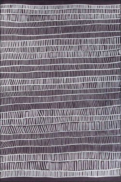 Purple Striped Area Rug - Washable Non Slip Cotton Area Rug for Living Room