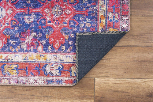 Troyes Red Ethnic Cotton Digital Print Area Rug