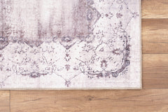 issy-les Beige Medallion Cotton Digital Print Area Rug