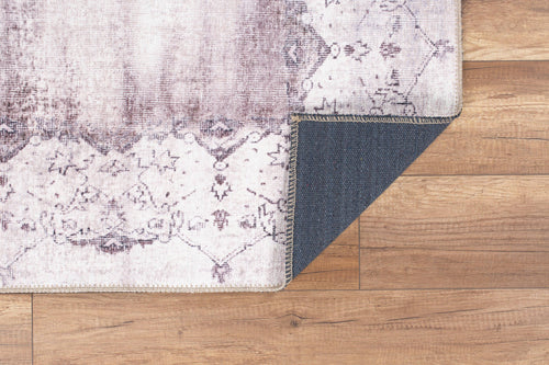 issy-les Beige Medallion Cotton Digital Print Area Rug