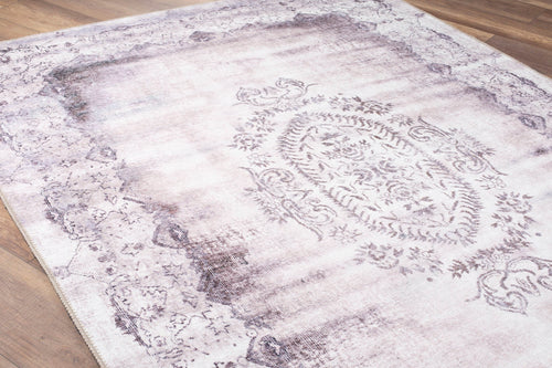 issy-les Beige Medallion Cotton Digital Print Area Rug