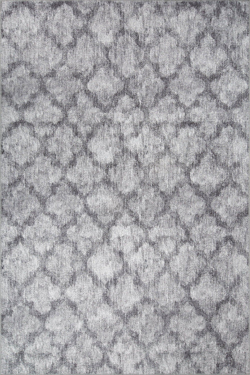Grey Geometric Area Rug - Washable Non Slip Soft Microfiber Carpet | Dust Resistant