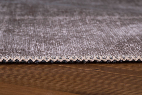 Geometric Area Rug - Washable Non Slip Brown Cotton Area Rug | Soft Dust Resistant Carpet