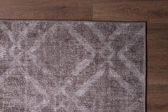 Geometric Area Rug - Washable Non Slip Brown Cotton Area Rug | Soft Dust Resistant Carpet